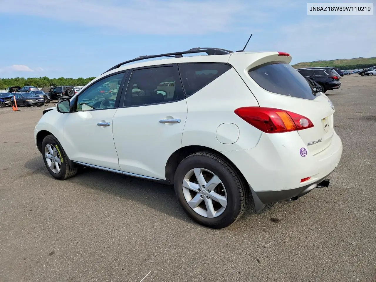 2009 Nissan Murano S VIN: JN8AZ18W89W110219 Lot: 60516596