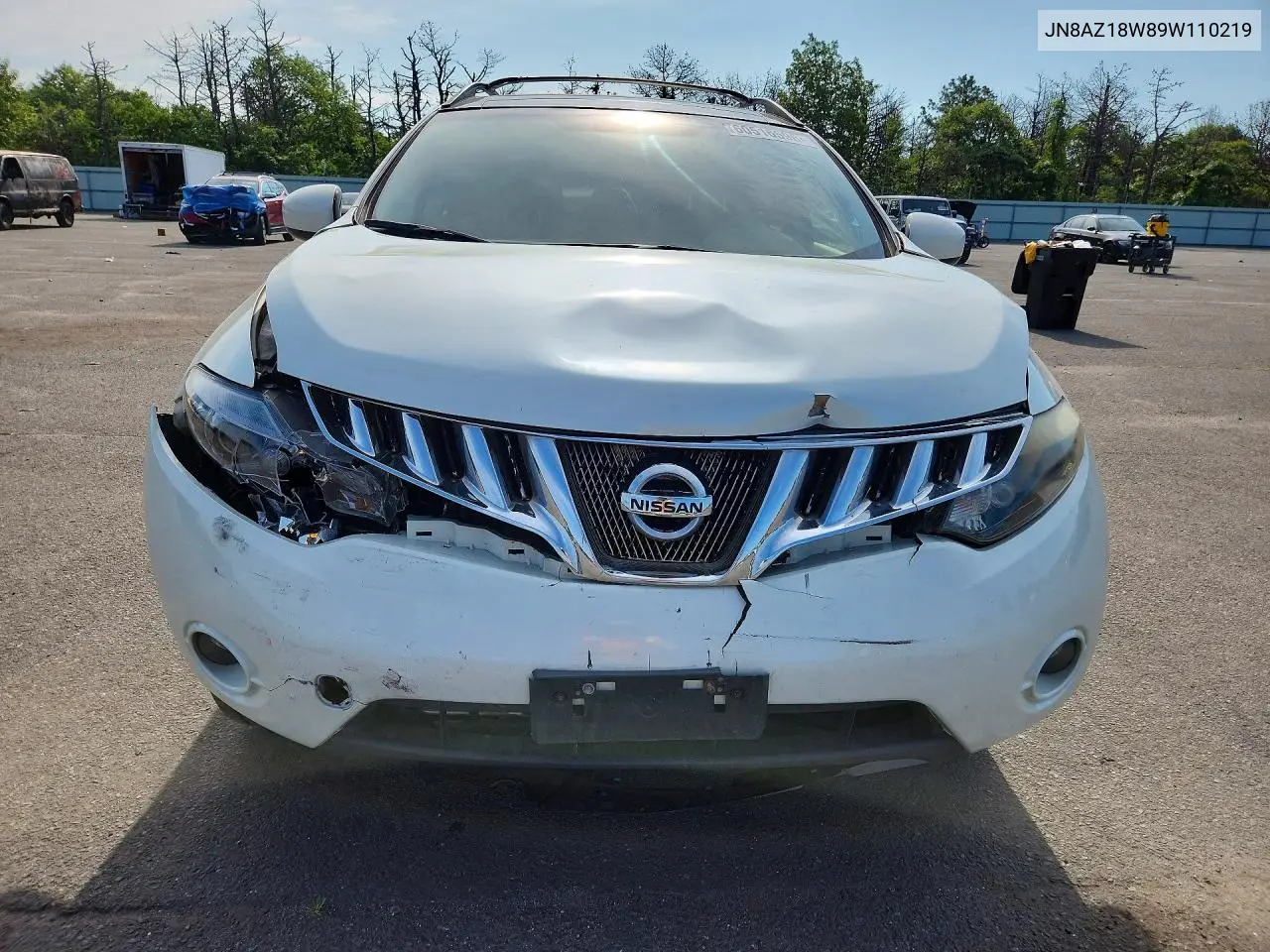 2009 Nissan Murano S VIN: JN8AZ18W89W110219 Lot: 60516596