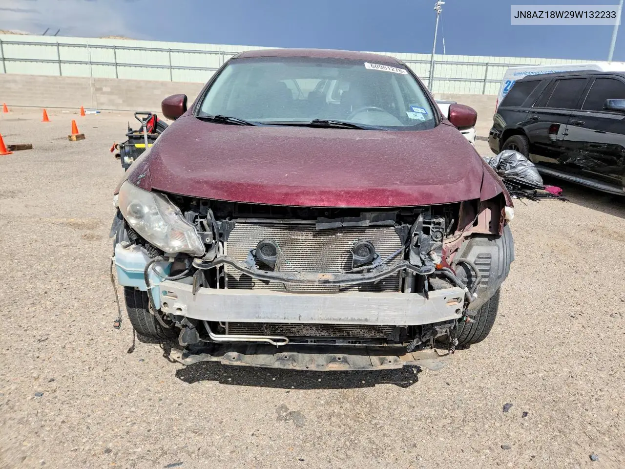 2009 Nissan Murano S VIN: JN8AZ18W29W132233 Lot: 60981276