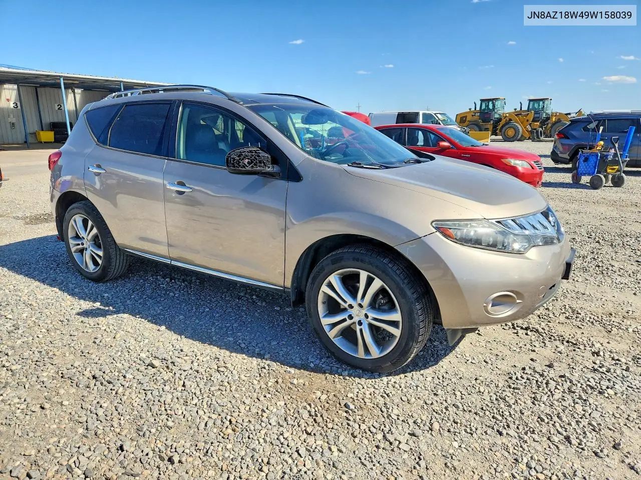 2009 Nissan Murano S VIN: JN8AZ18W49W158039 Lot: 61218476