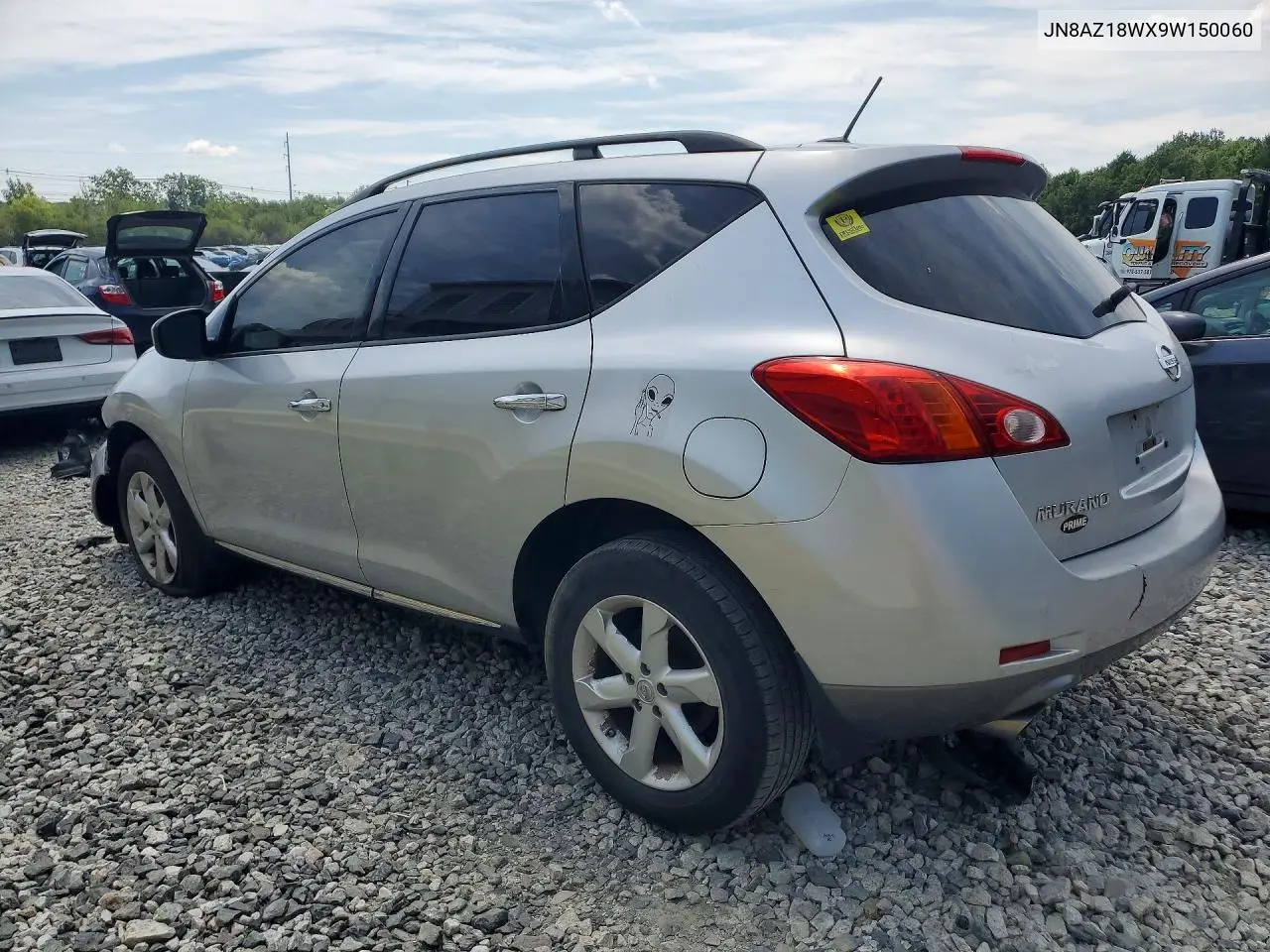 2009 Nissan Murano S VIN: JN8AZ18WX9W150060 Lot: 61333666