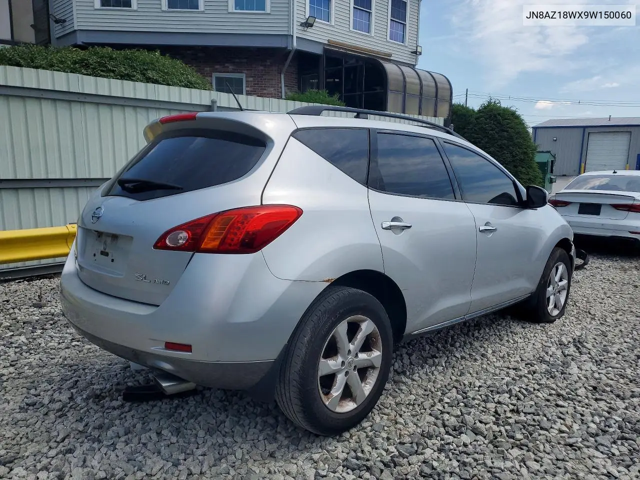 2009 Nissan Murano S VIN: JN8AZ18WX9W150060 Lot: 61333666