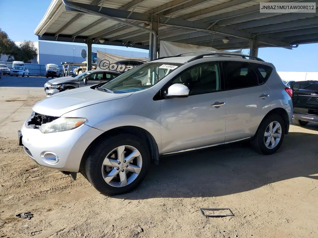 2010 Nissan Murano S VIN: JN8AZ1MU1AW008012 Lot: 61149946