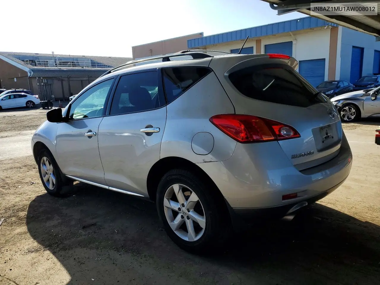 2010 Nissan Murano S VIN: JN8AZ1MU1AW008012 Lot: 61149946