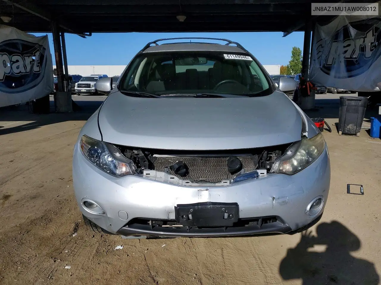 2010 Nissan Murano S VIN: JN8AZ1MU1AW008012 Lot: 61149946