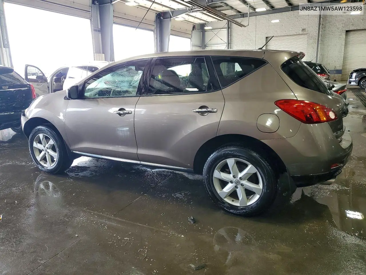 2010 Nissan Murano S VIN: JN8AZ1MW5AW123598 Lot: 61353156