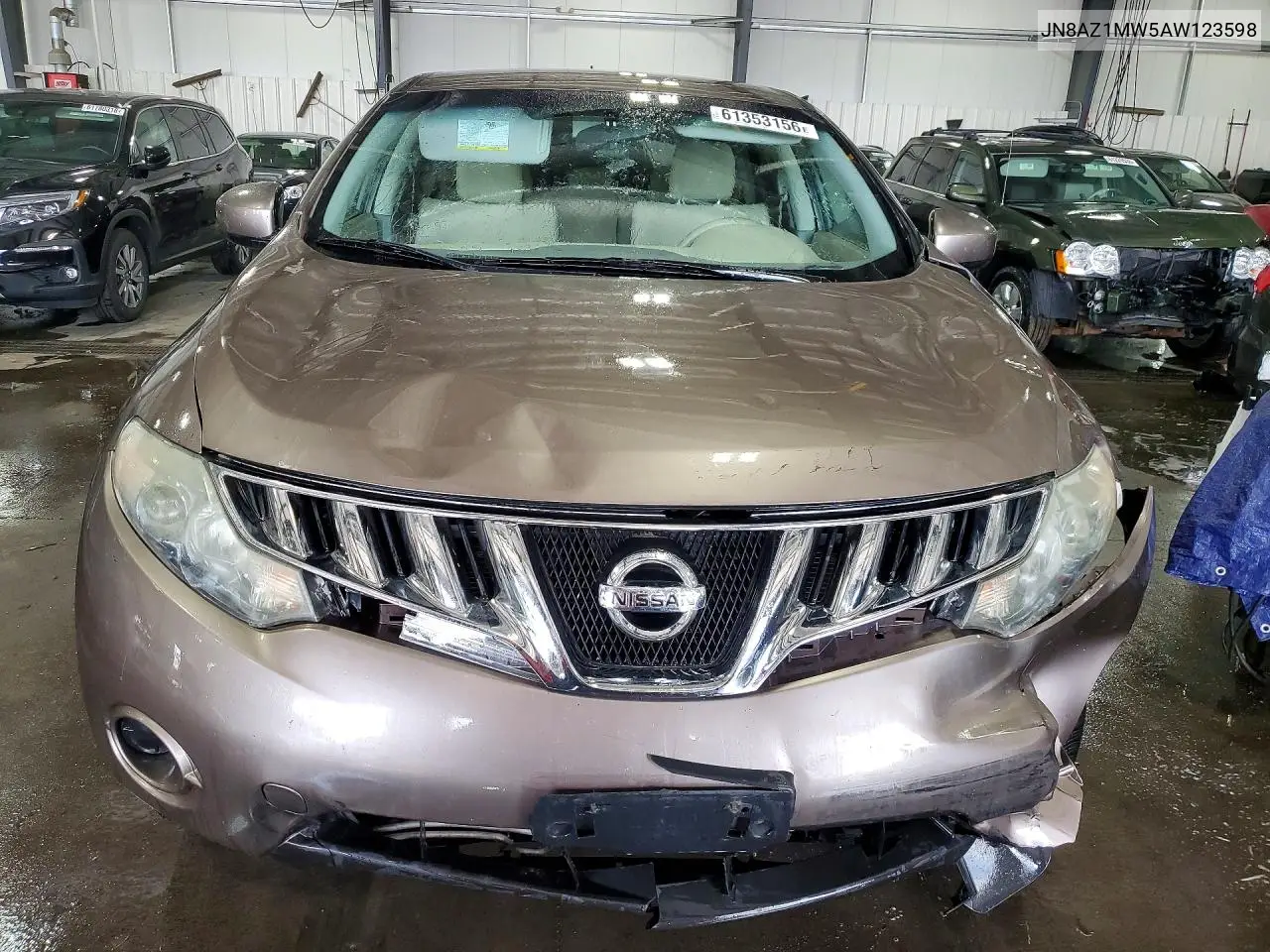 2010 Nissan Murano S VIN: JN8AZ1MW5AW123598 Lot: 61353156