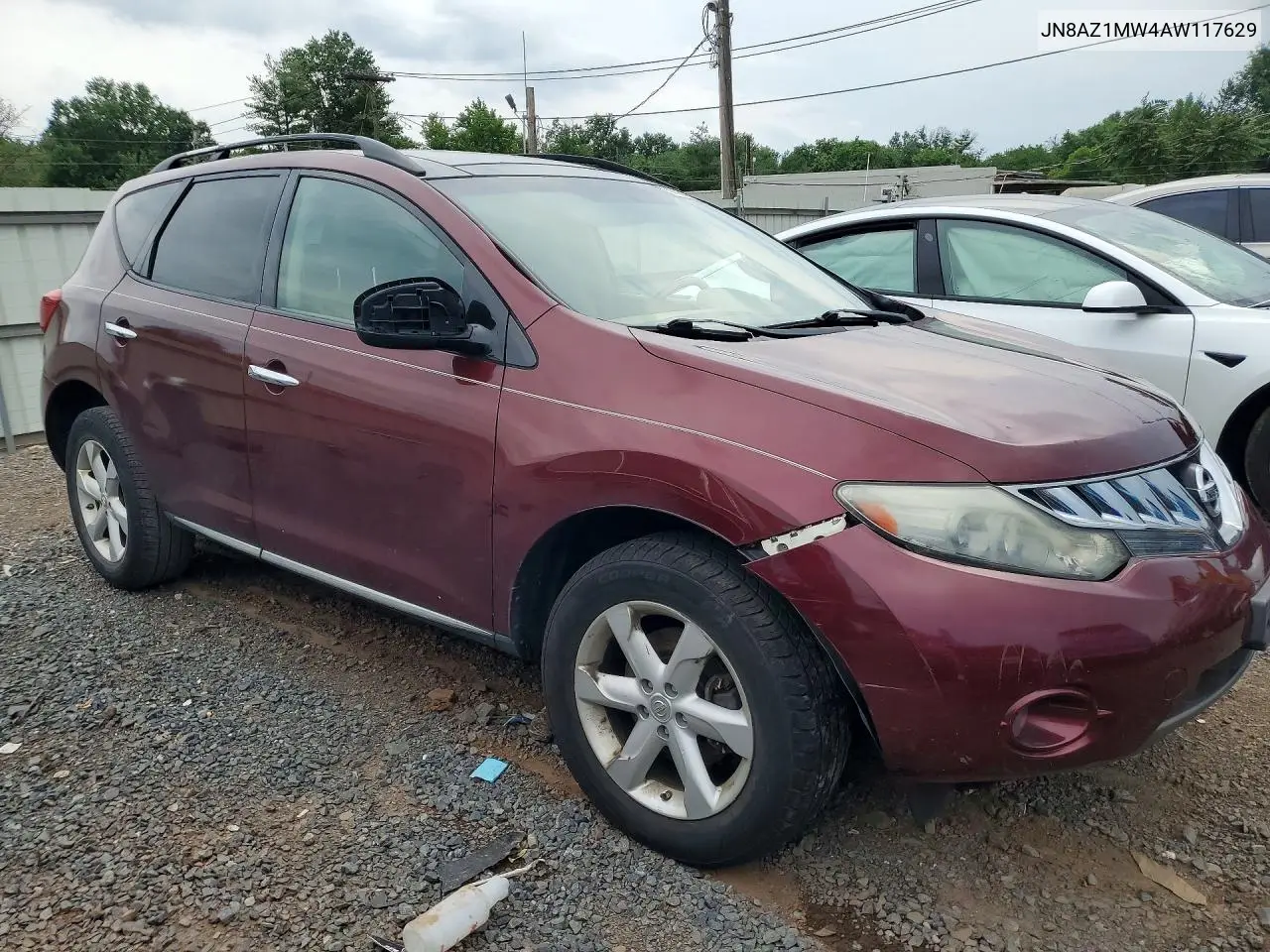 2010 Nissan Murano S VIN: JN8AZ1MW4AW117629 Lot: 61599586