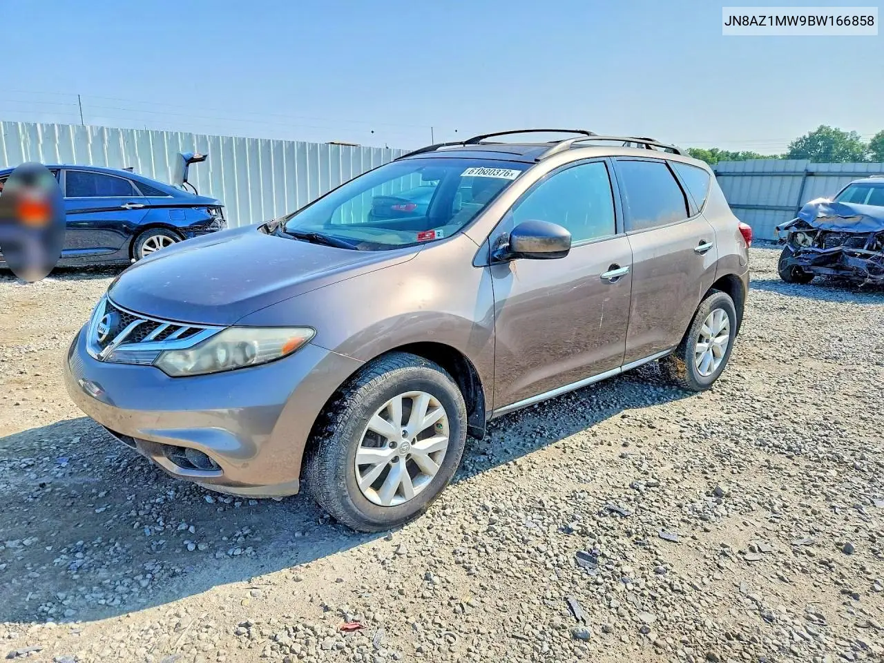 2011 Nissan Murano S VIN: JN8AZ1MW9BW166858 Lot: 61080376