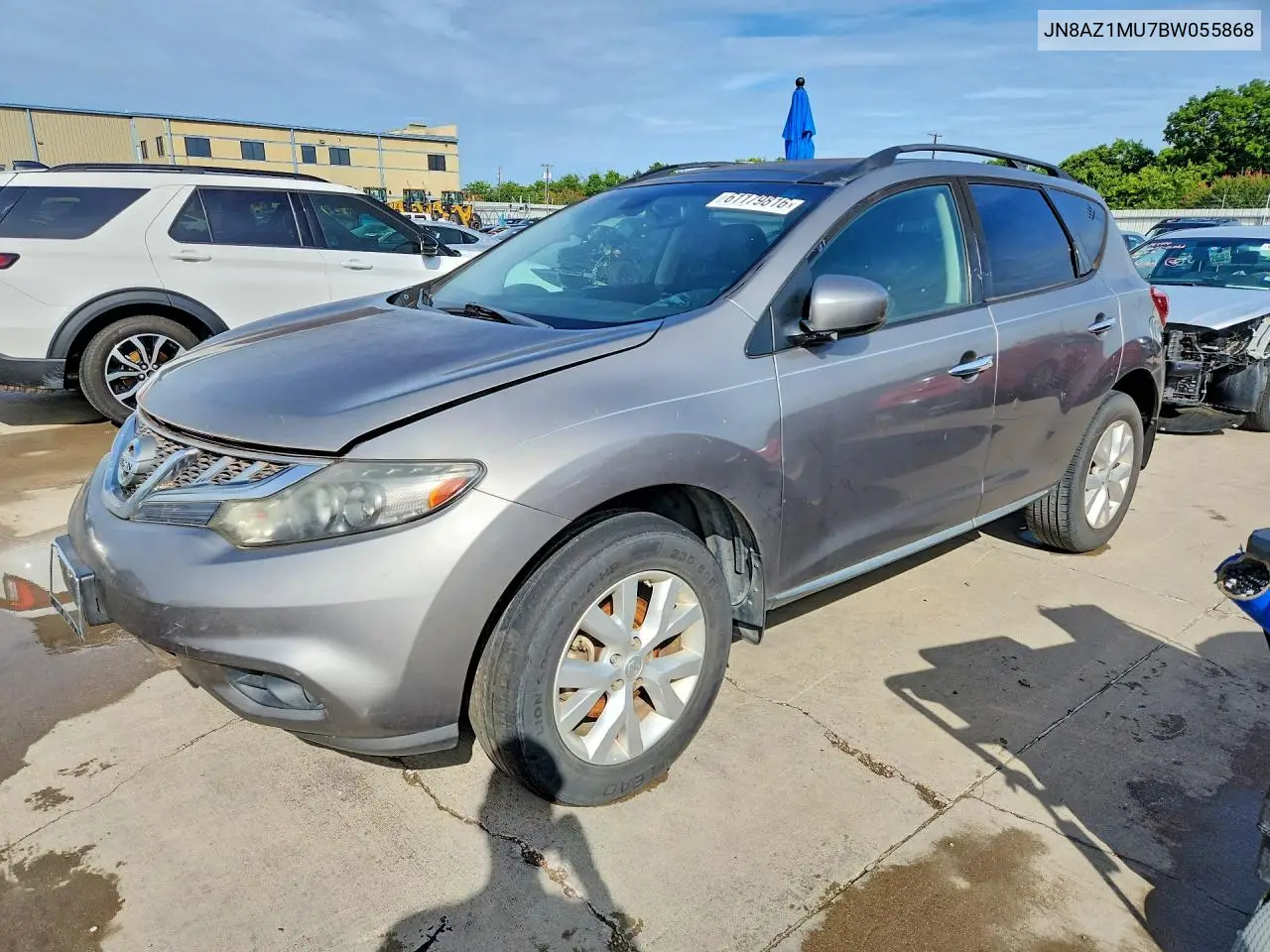 2011 Nissan Murano S VIN: JN8AZ1MU7BW055868 Lot: 61179816