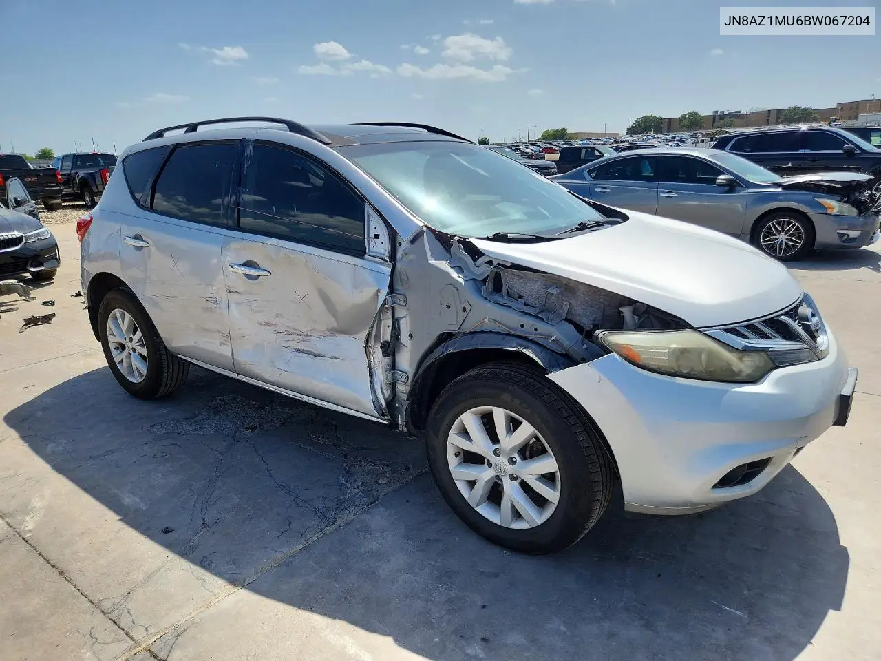 2011 Nissan Murano S VIN: JN8AZ1MU6BW067204 Lot: 61330796