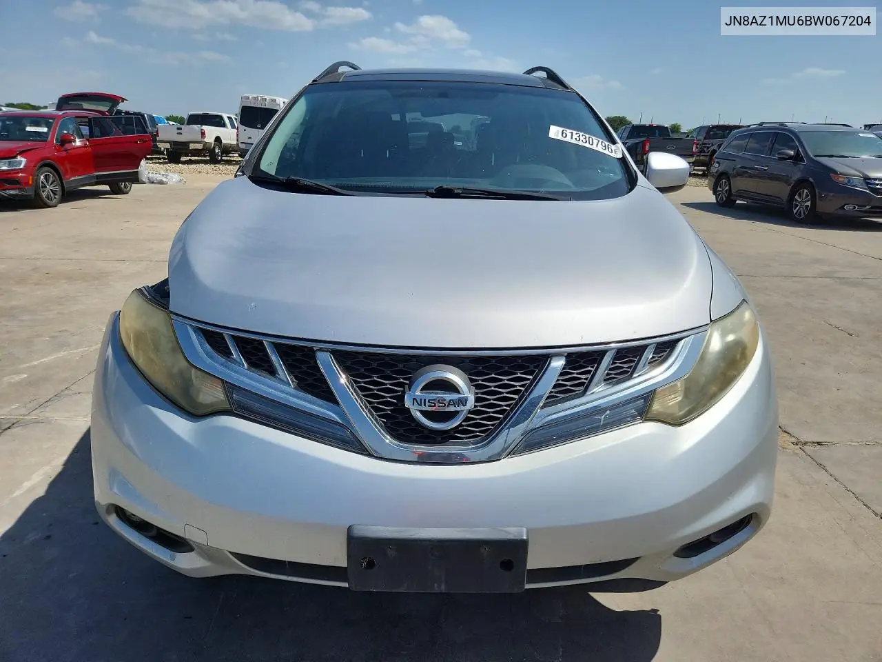 2011 Nissan Murano S VIN: JN8AZ1MU6BW067204 Lot: 61330796