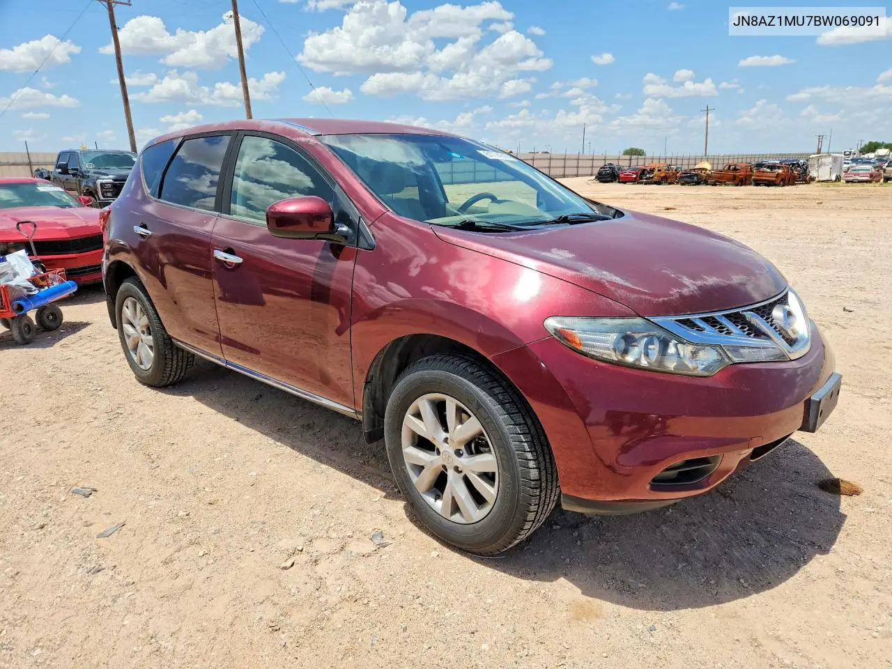 2011 Nissan Murano S VIN: JN8AZ1MU7BW069091 Lot: 61774316