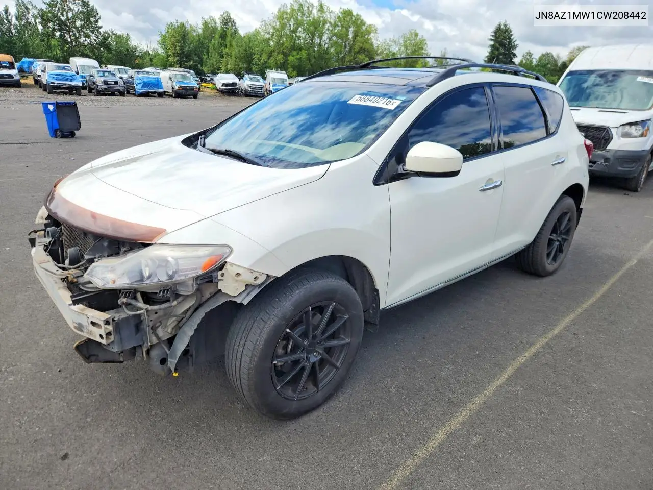 2012 Nissan Murano S VIN: JN8AZ1MW1CW208442 Lot: 58840216