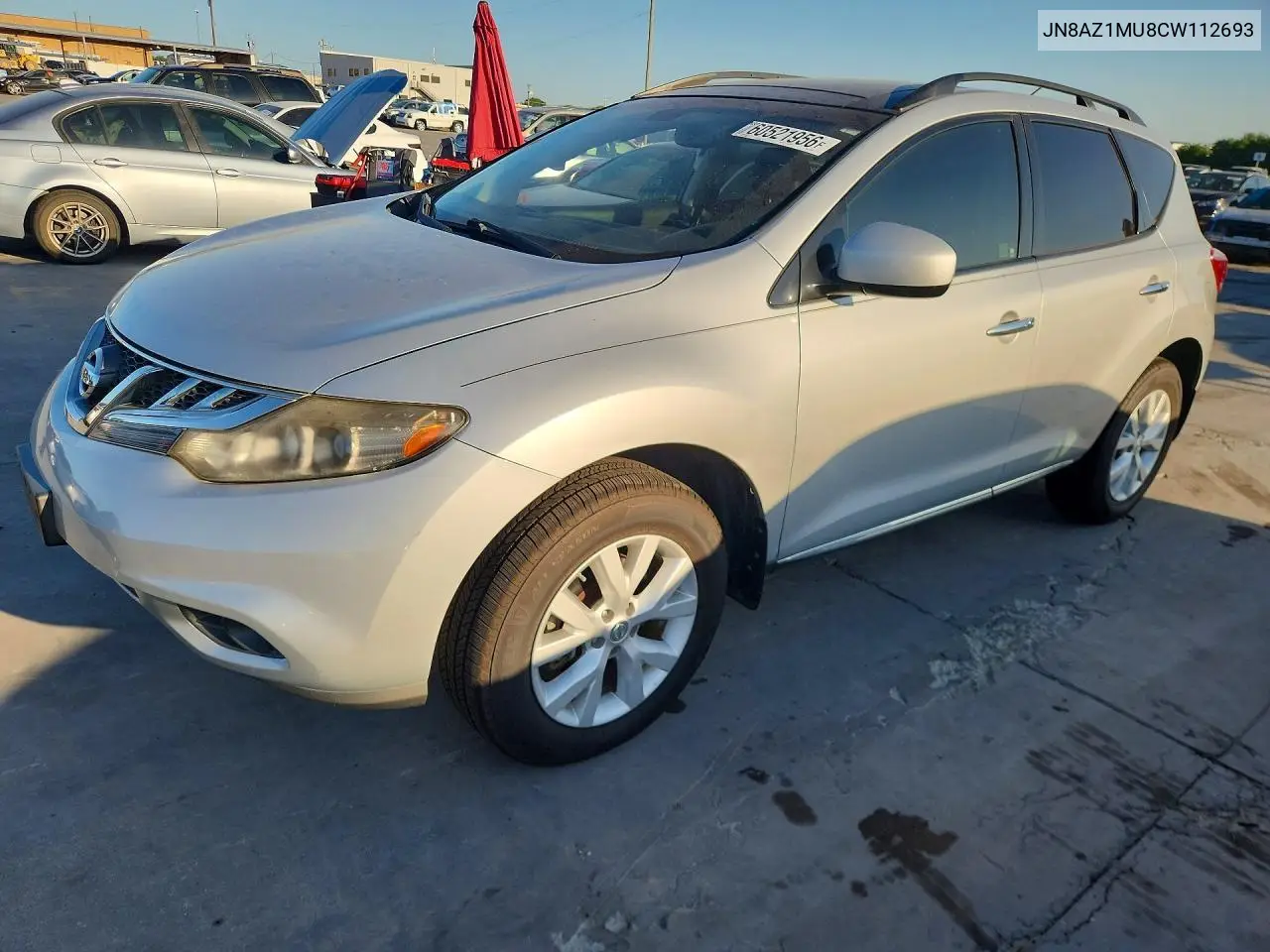 2012 Nissan Murano Sl VIN: JN8AZ1MU8CW112693 Lot: 60521956