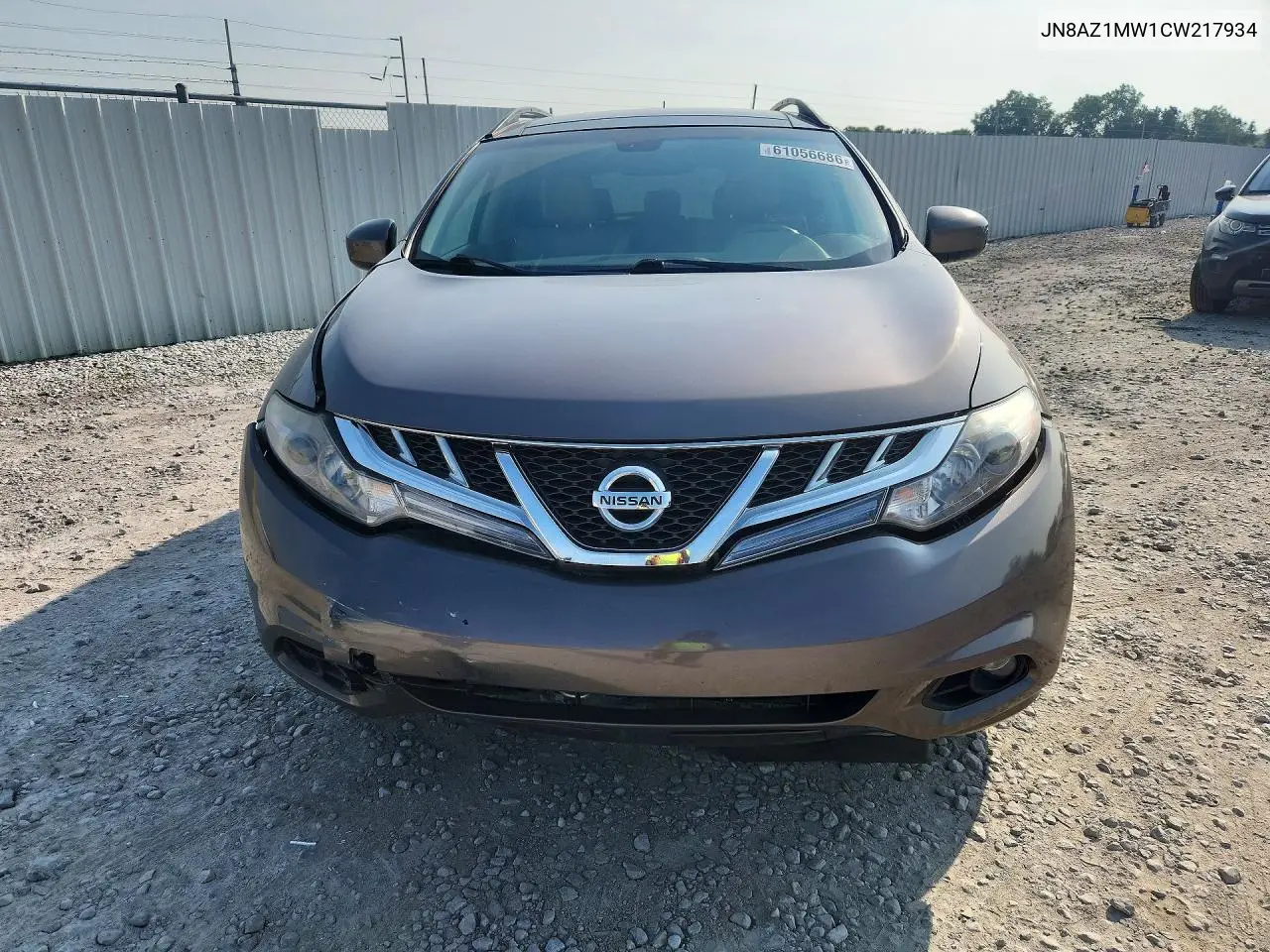 2012 Nissan Murano S VIN: JN8AZ1MW1CW217934 Lot: 61056686