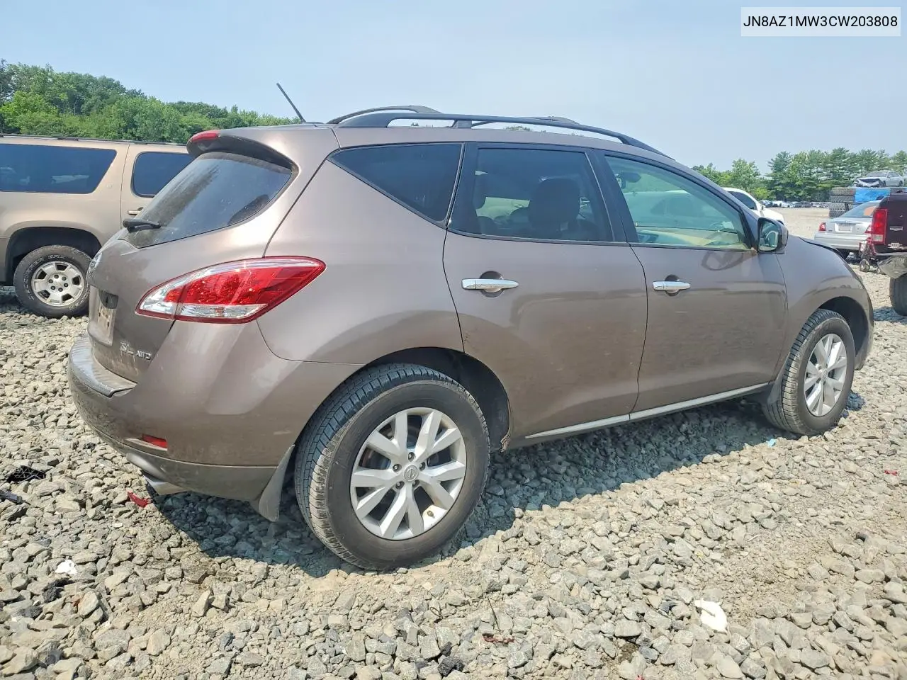 2012 Nissan Murano S VIN: JN8AZ1MW3CW203808 Lot: 61250706