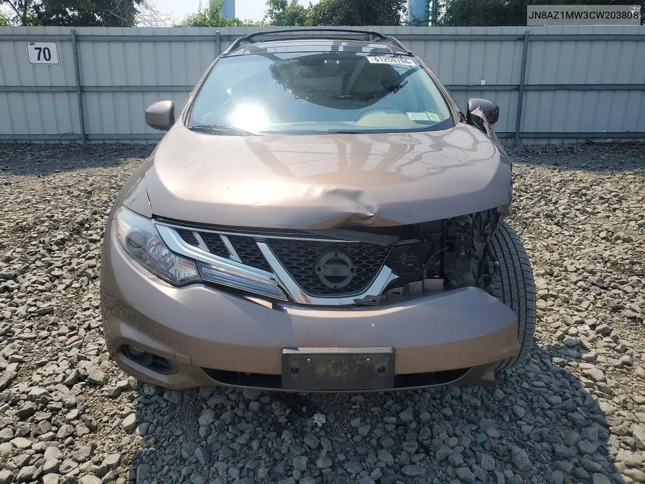 2012 Nissan Murano S VIN: JN8AZ1MW3CW203808 Lot: 61250706