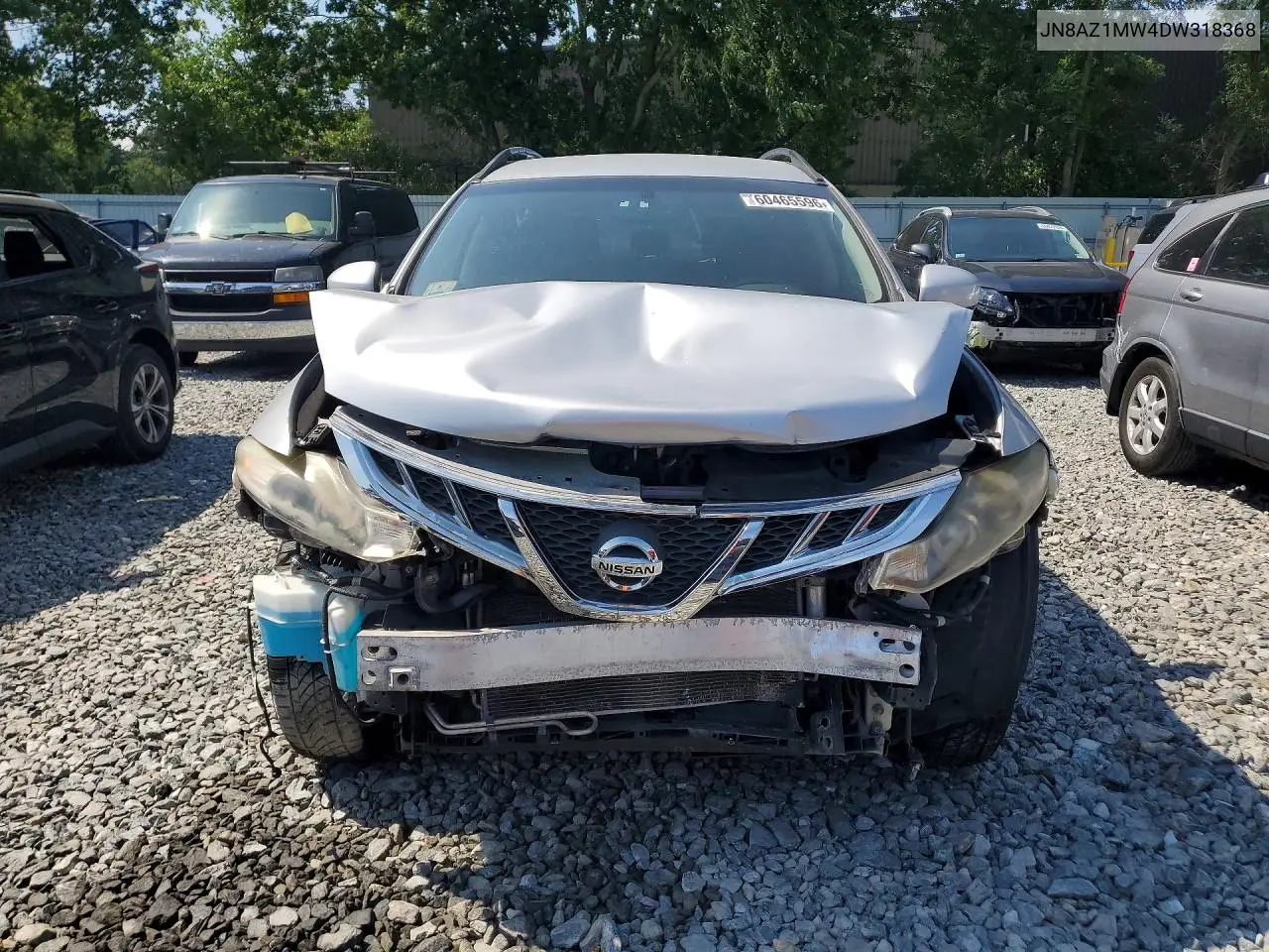 2013 Nissan Murano S VIN: JN8AZ1MW4DW318368 Lot: 60465596