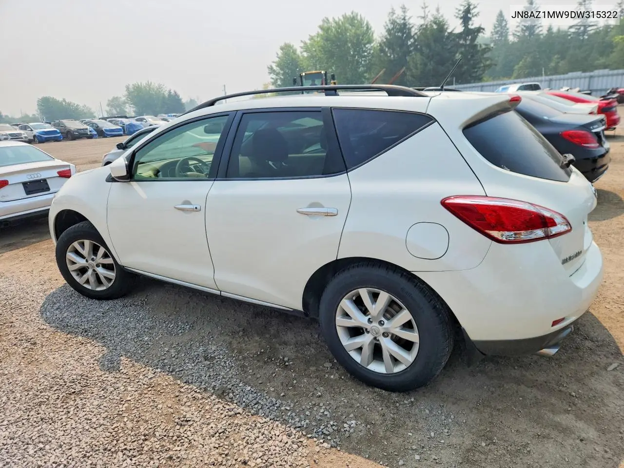 2013 Nissan Murano Le VIN: JN8AZ1MW9DW315322 Lot: 60506666