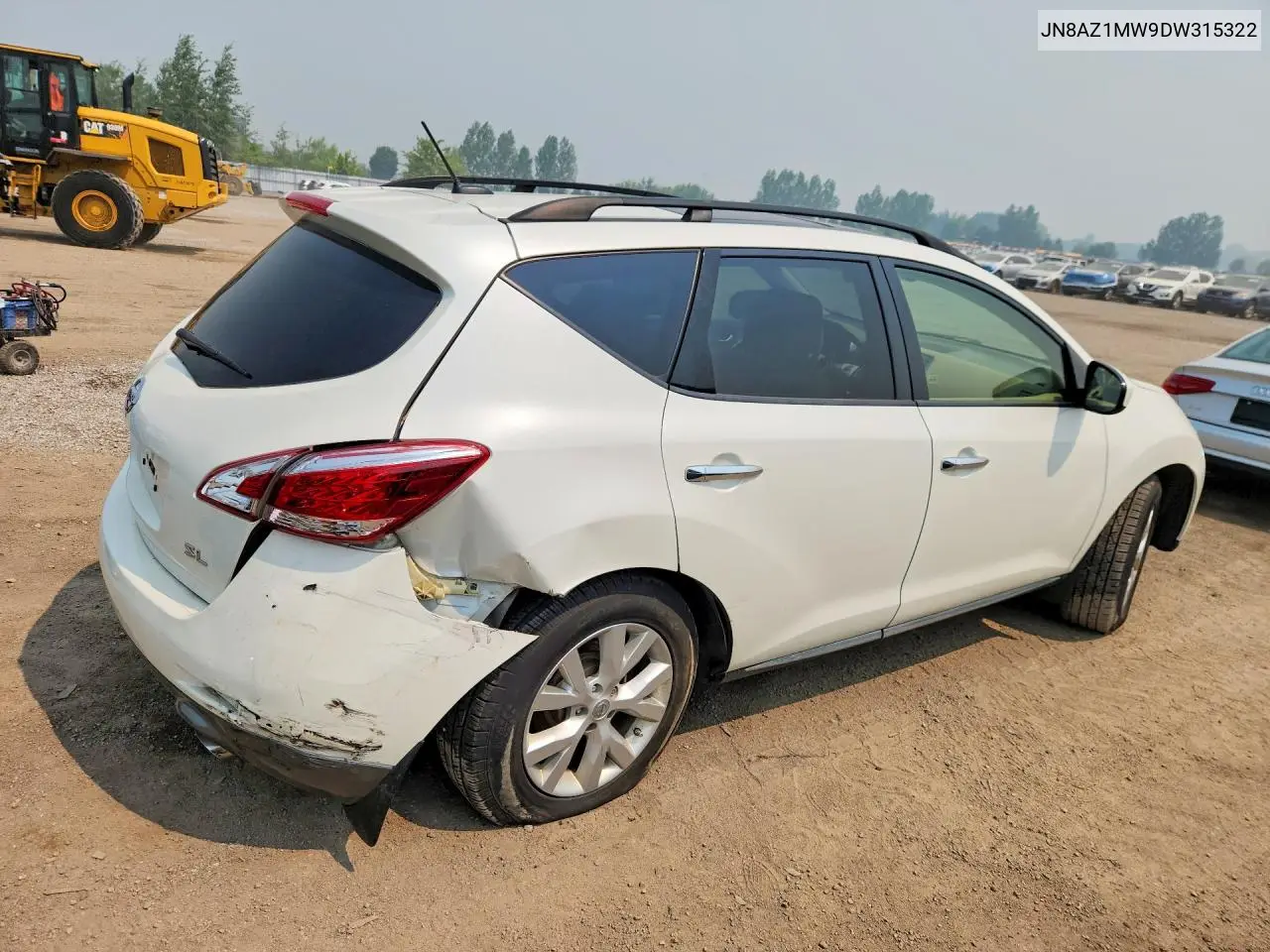 2013 Nissan Murano Le VIN: JN8AZ1MW9DW315322 Lot: 60506666