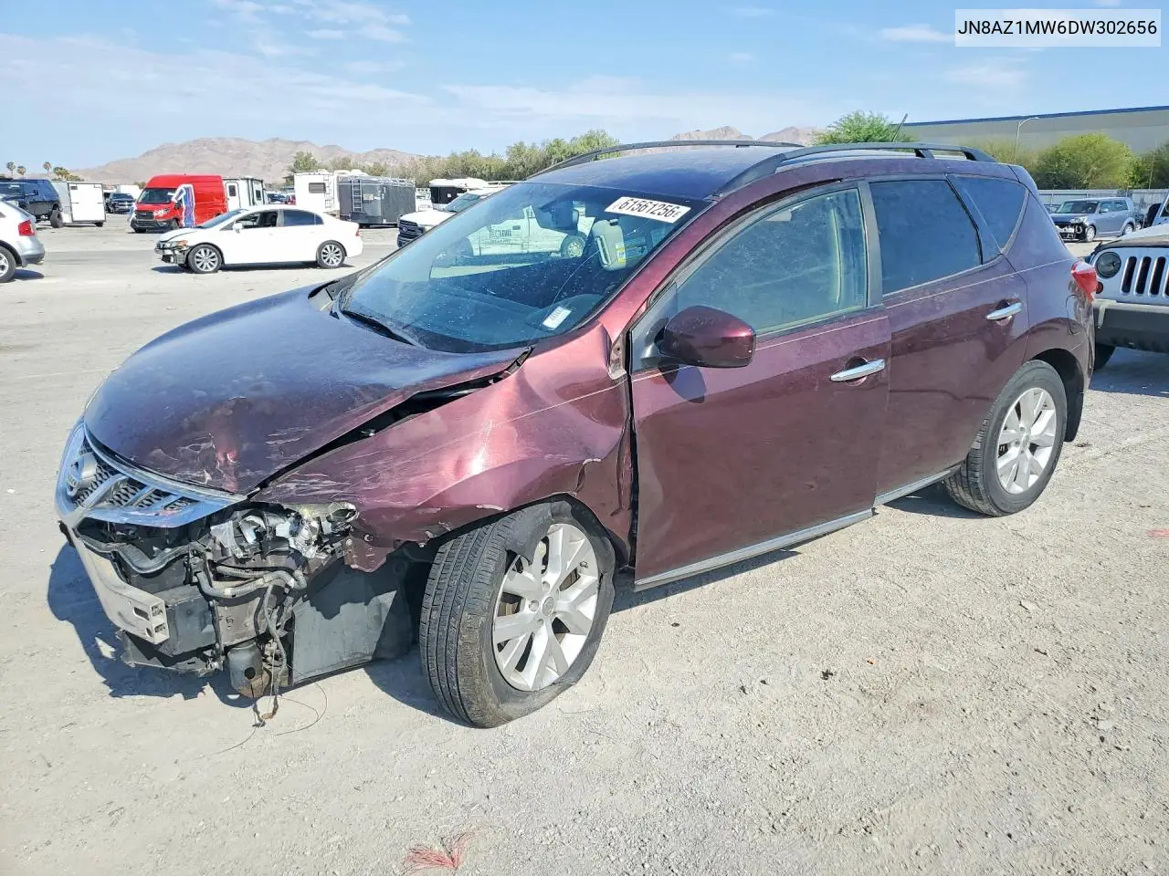2013 Nissan Murano S VIN: JN8AZ1MW6DW302656 Lot: 61561256