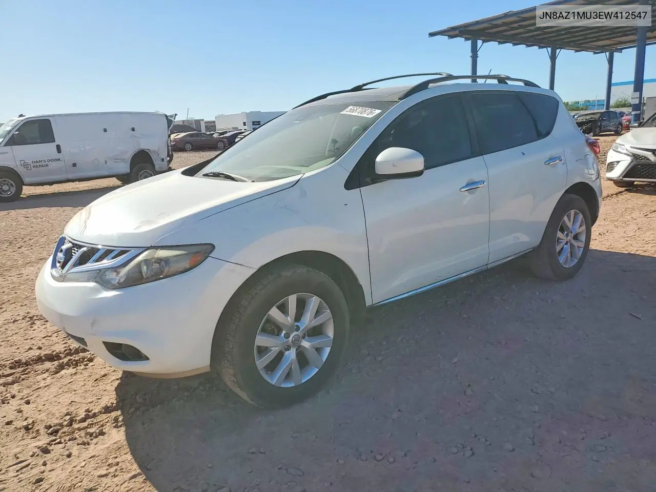 2014 Nissan Murano S VIN: JN8AZ1MU3EW412547 Lot: 56870876