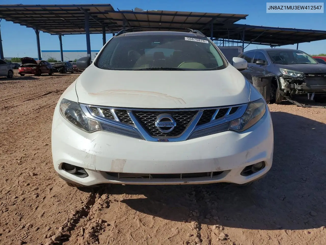 2014 Nissan Murano S VIN: JN8AZ1MU3EW412547 Lot: 56870876