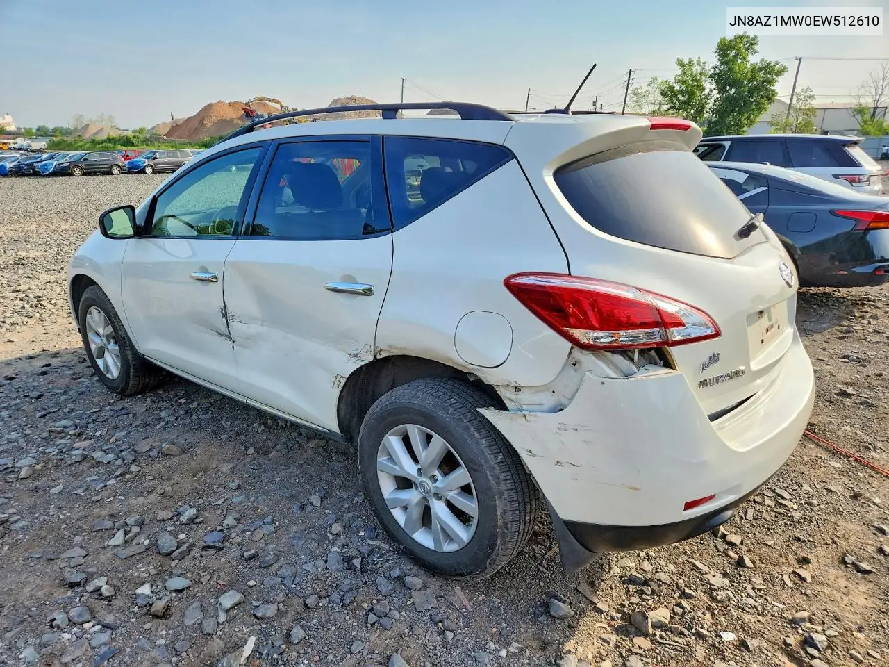 2014 Nissan Murano Sv VIN: JN8AZ1MW0EW512610 Lot: 59947536