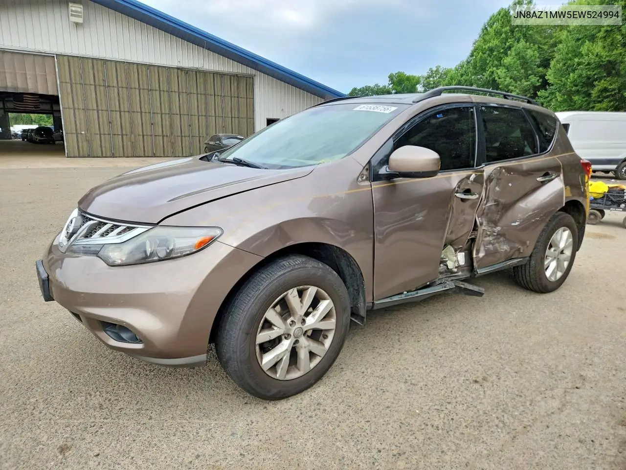 2014 Nissan Murano Sl VIN: JN8AZ1MW5EW524994 Lot: 61538756