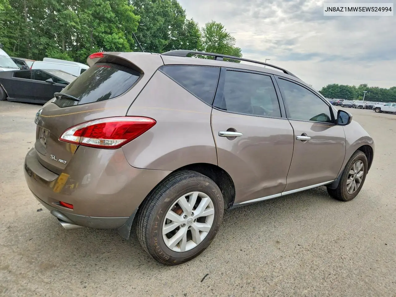 2014 Nissan Murano Sl VIN: JN8AZ1MW5EW524994 Lot: 61538756