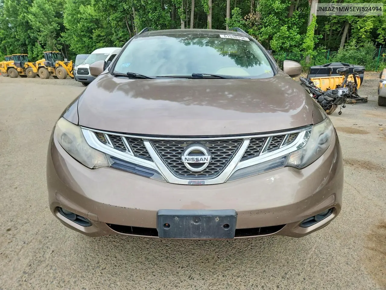 2014 Nissan Murano Sl VIN: JN8AZ1MW5EW524994 Lot: 61538756