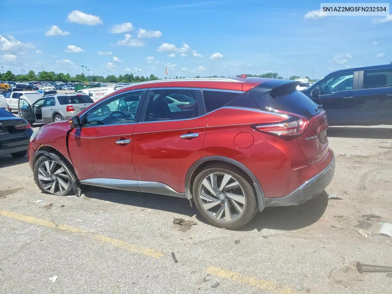 2015 Nissan Murano Platinum VIN: 5N1AZ2MG5FN232534 Lot: 57852826