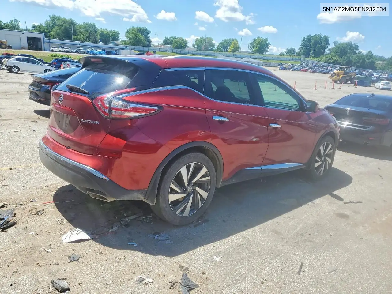 2015 Nissan Murano Platinum VIN: 5N1AZ2MG5FN232534 Lot: 57852826