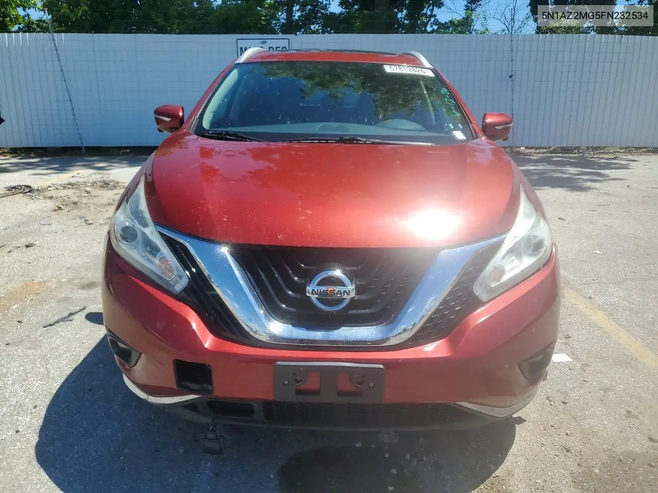 2015 Nissan Murano Platinum VIN: 5N1AZ2MG5FN232534 Lot: 57852826