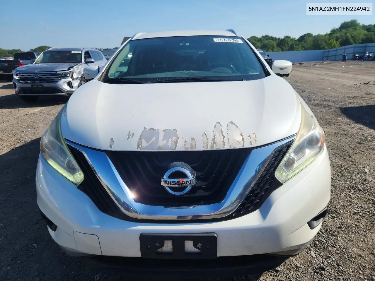 2015 Nissan Murano Sl VIN: 5N1AZ2MH1FN224942 Lot: 59768396
