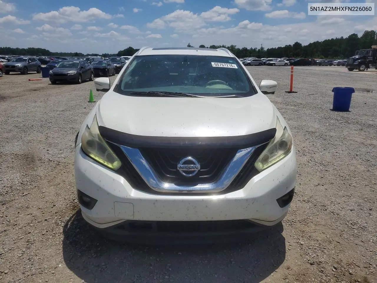 2015 Nissan Murano Platinum VIN: 5N1AZ2MHXFN226060 Lot: 60767216