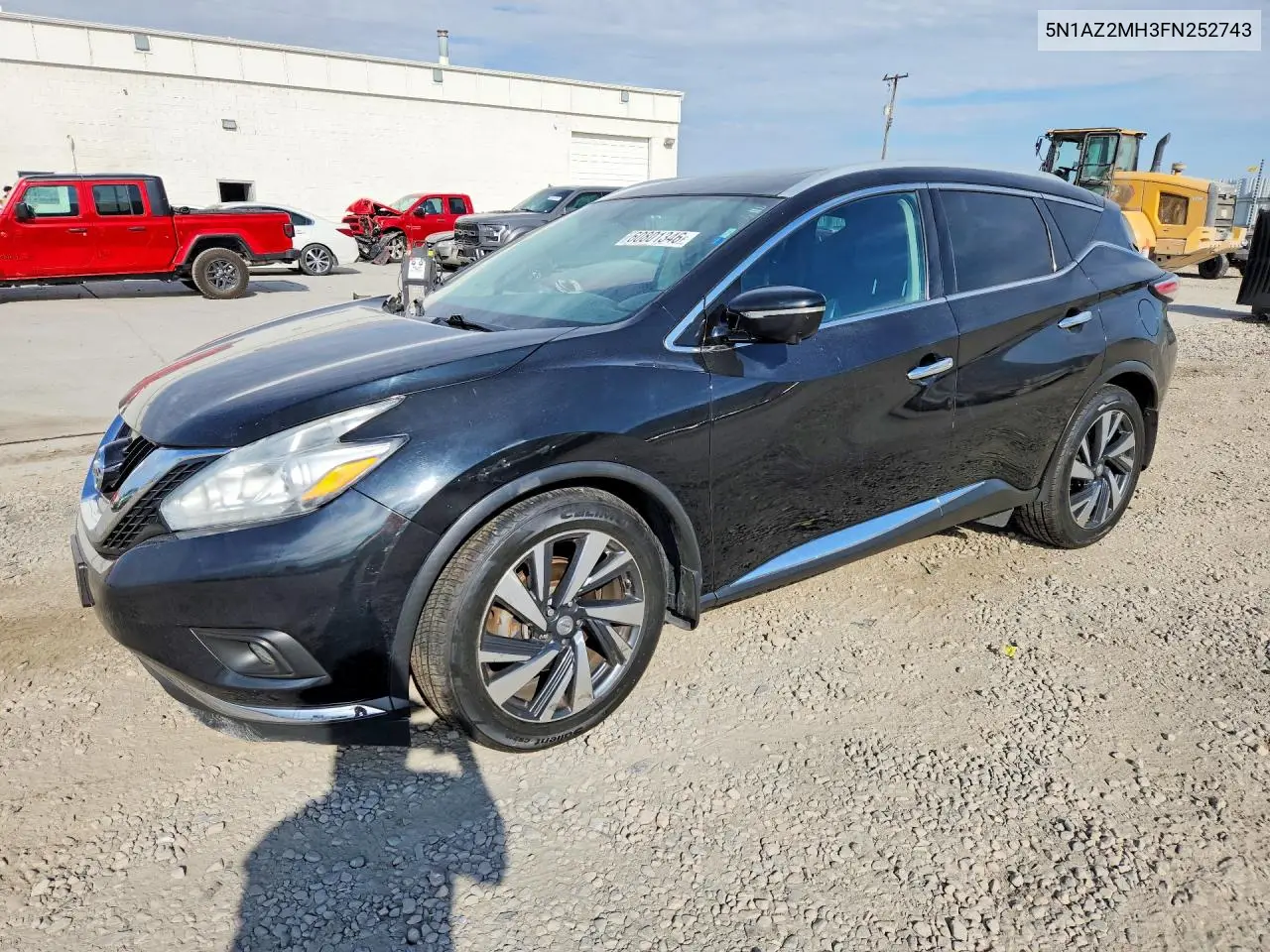 2015 Nissan Murano S VIN: 5N1AZ2MH3FN252743 Lot: 60801346