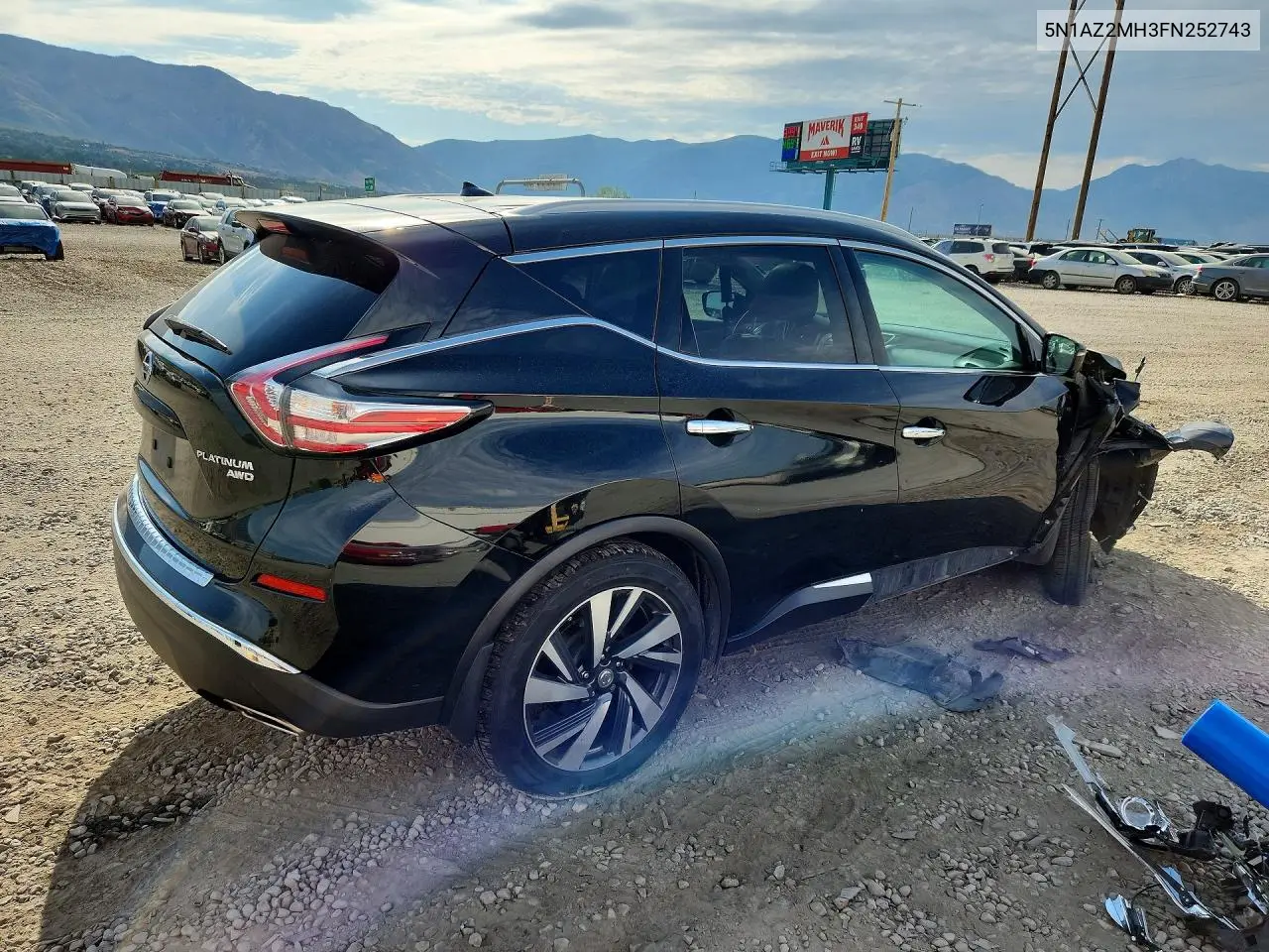 2015 Nissan Murano S VIN: 5N1AZ2MH3FN252743 Lot: 60801346