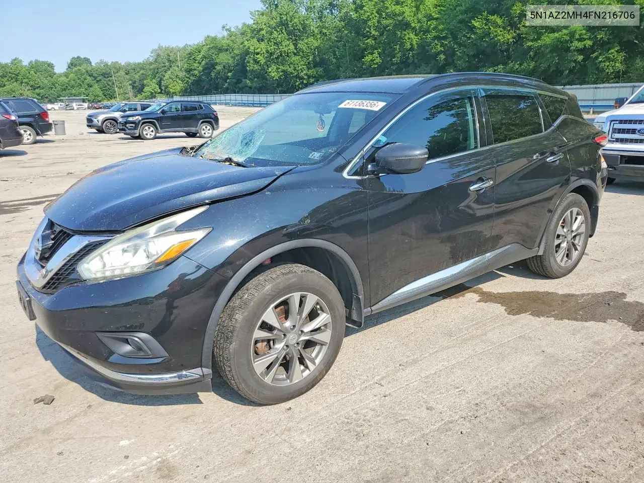 2015 Nissan Murano Sv VIN: 5N1AZ2MH4FN216706 Lot: 61136356