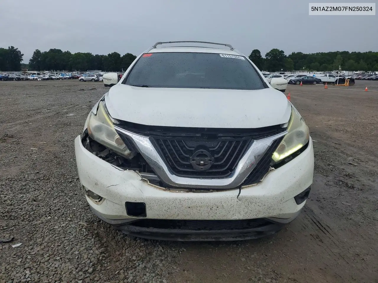 2015 Nissan Murano Sl VIN: 5N1AZ2MG7FN250324 Lot: 61157066