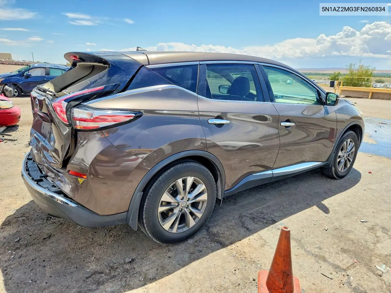 2015 Nissan Murano S VIN: 5N1AZ2MG3FN260834 Lot: 61298486