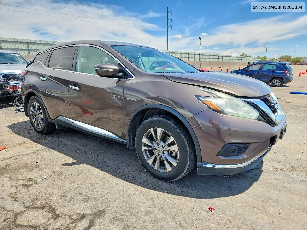 2015 Nissan Murano S VIN: 5N1AZ2MG3FN260834 Lot: 61298486