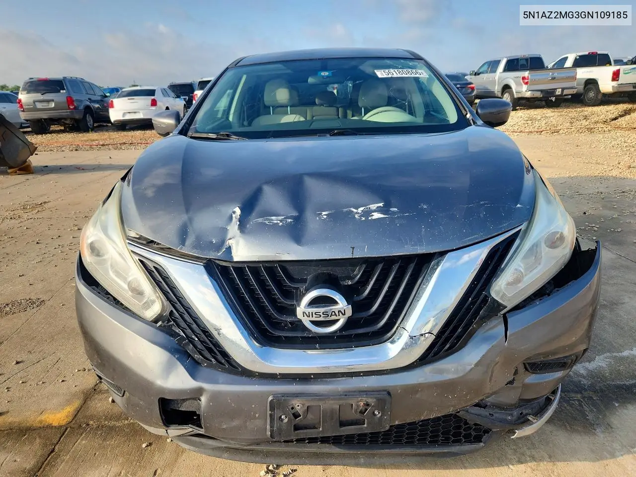 2016 Nissan Murano S VIN: 5N1AZ2MG3GN109185 Lot: 56180866