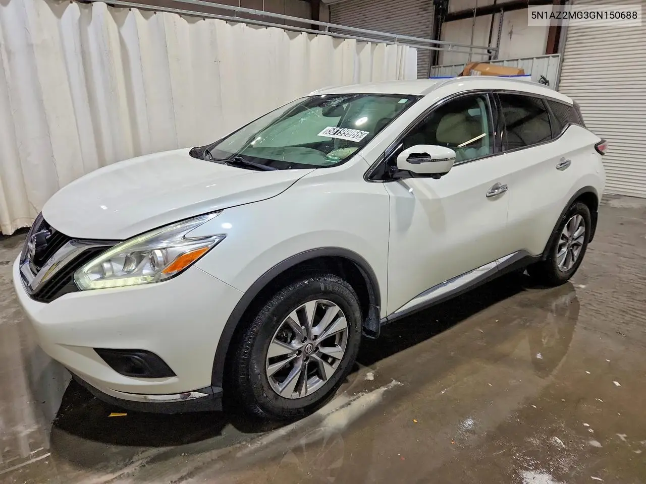 2016 Nissan Murano Sl VIN: 5N1AZ2MG3GN150688 Lot: 58199966