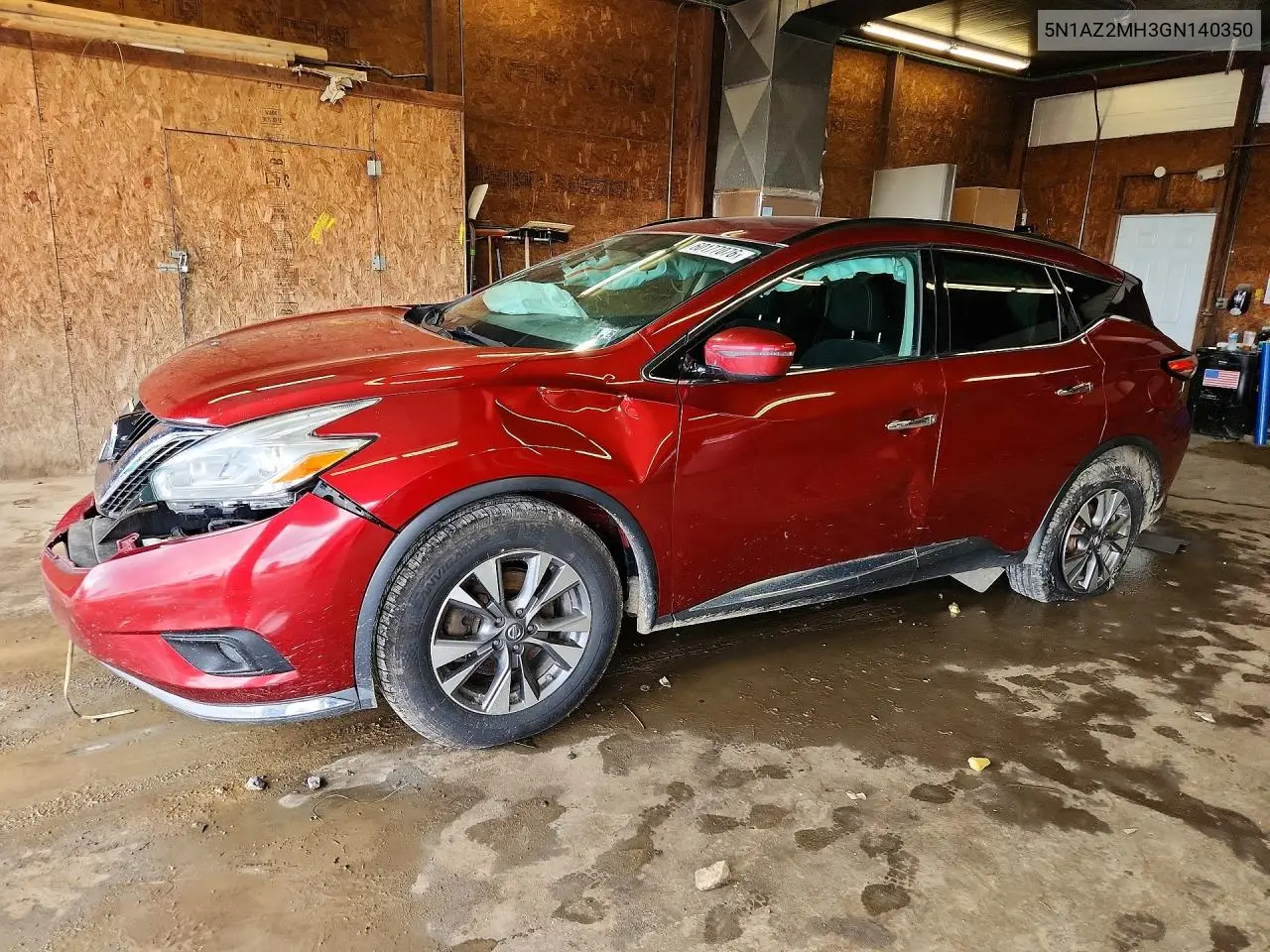 2016 Nissan Murano Sv VIN: 5N1AZ2MH3GN140350 Lot: 60177076