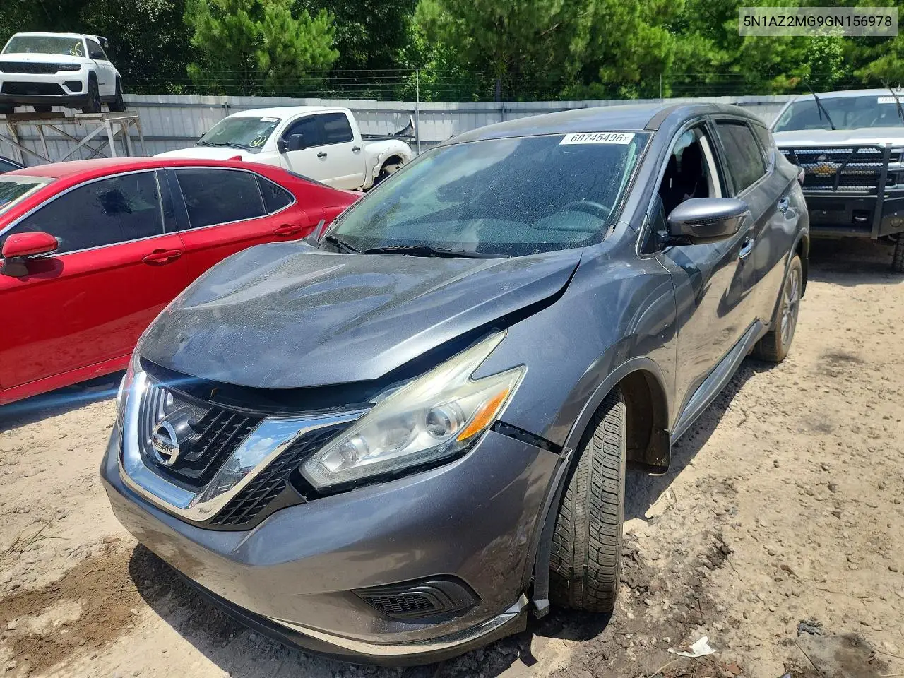 2016 Nissan Murano S VIN: 5N1AZ2MG9GN156978 Lot: 60745496