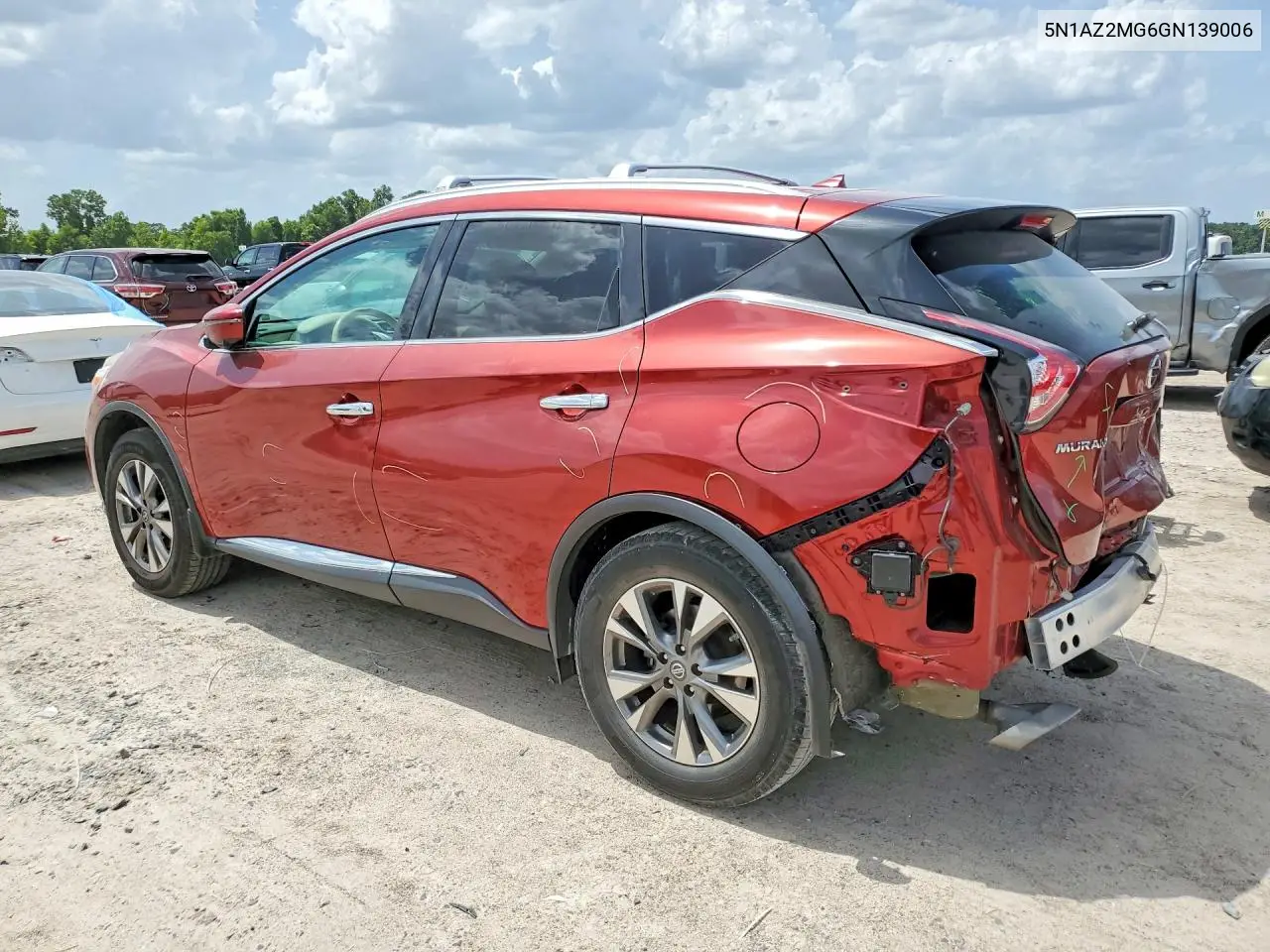2016 Nissan Murano Sl VIN: 5N1AZ2MG6GN139006 Lot: 61068856