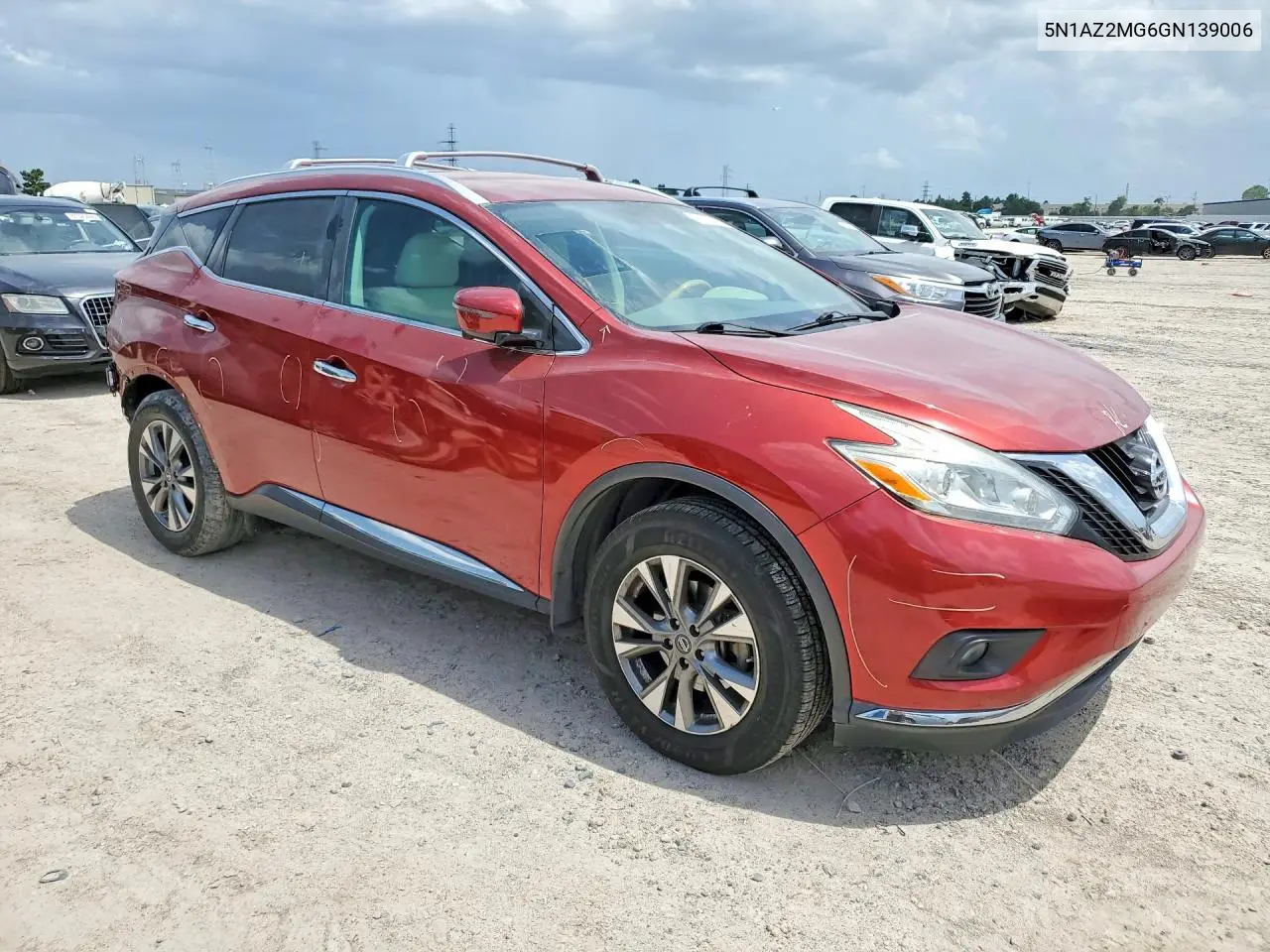 2016 Nissan Murano Sl VIN: 5N1AZ2MG6GN139006 Lot: 61068856