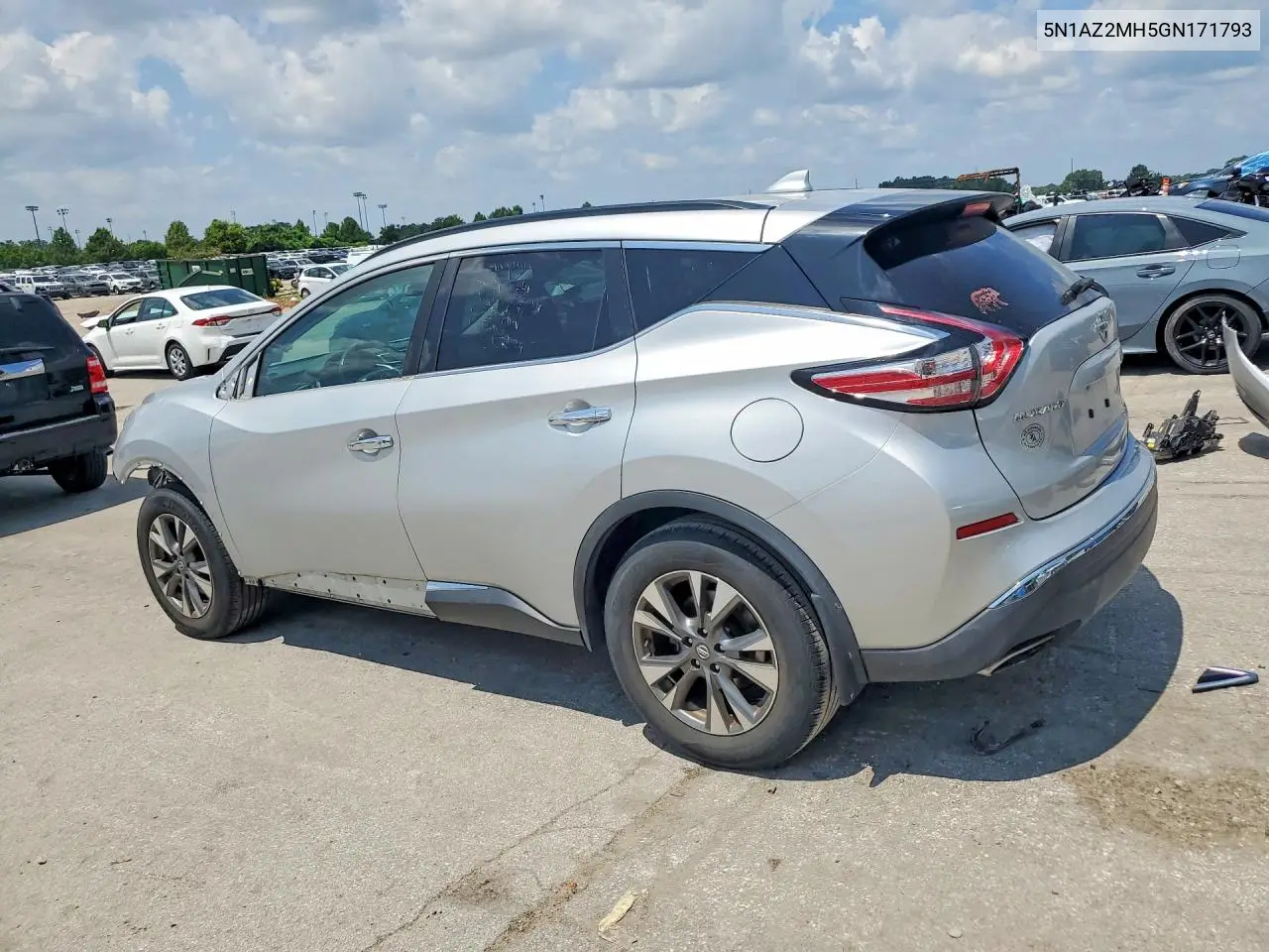 2016 Nissan Murano Sv VIN: 5N1AZ2MH5GN171793 Lot: 61852116